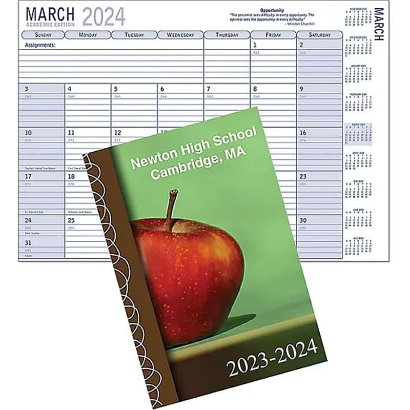 FULL COLOR 7X10 ACADEMIC MONTHLY PLANNER  
