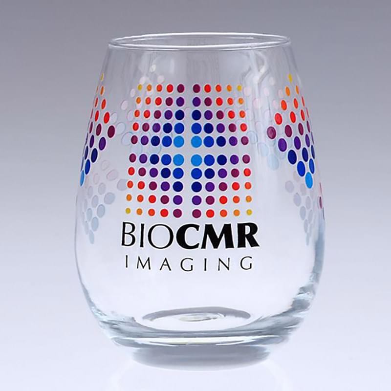 Full Color Stemless Wine Glass 12 oz