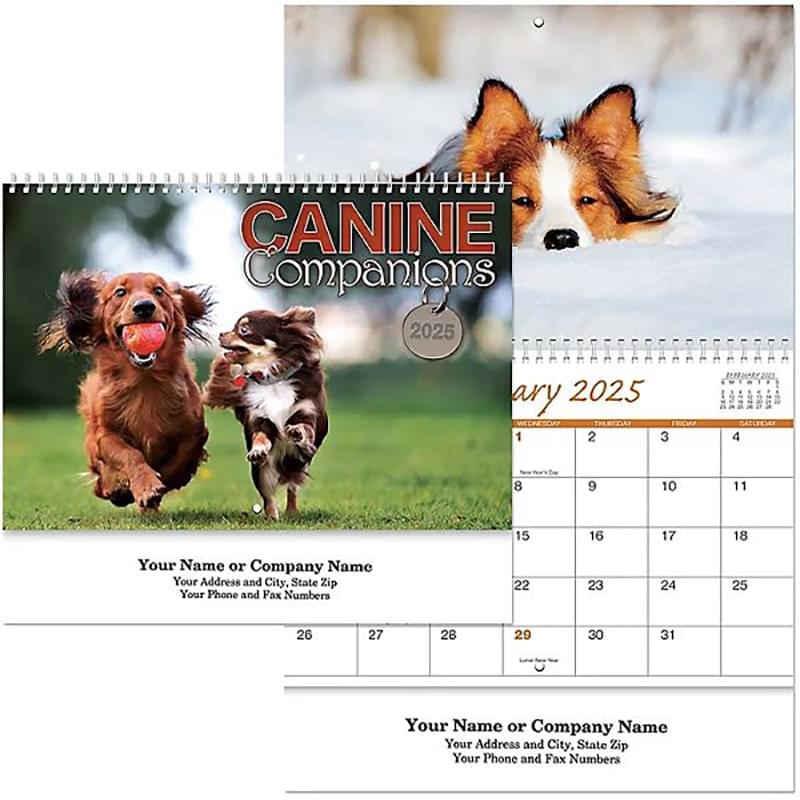 Canine Companions Spiral Wall Calendar