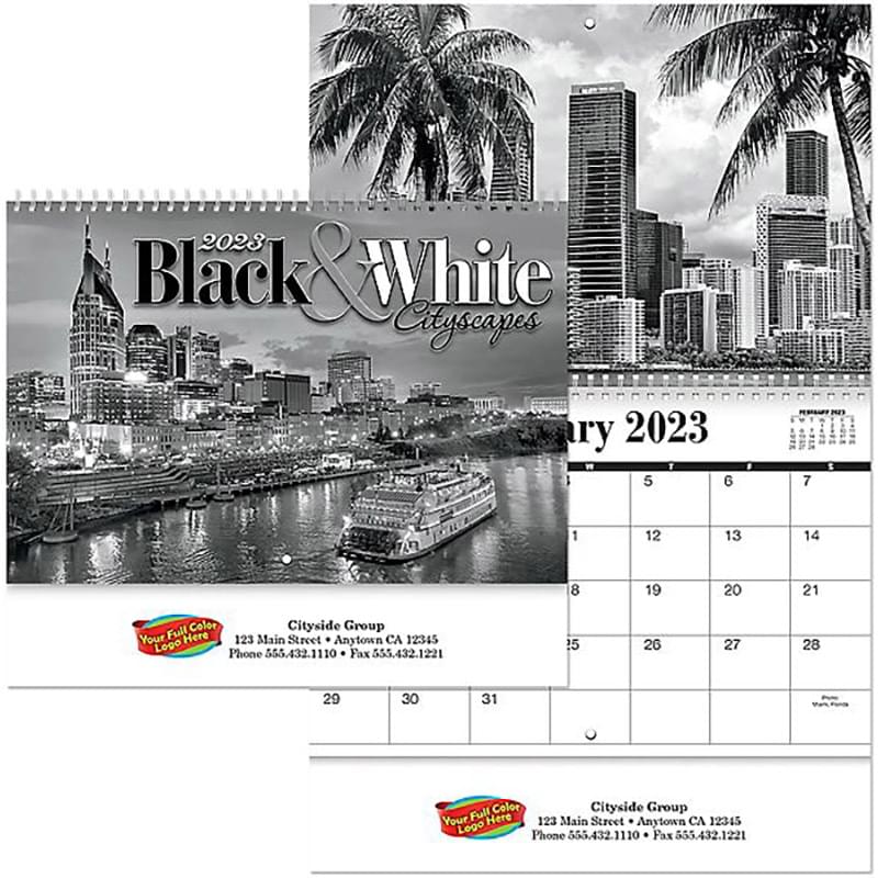Full Clr Black And White Calendar