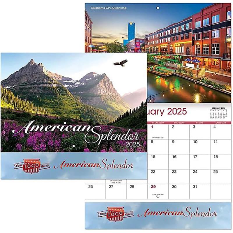 American Splendor Stitched Wall Calendar
