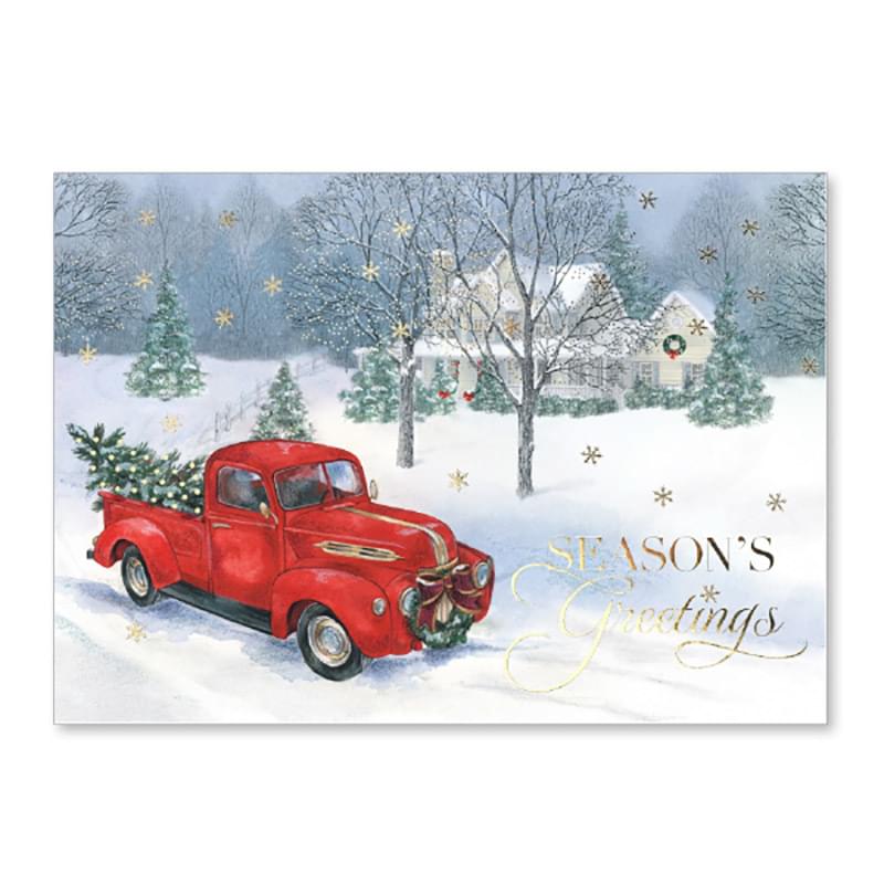 Old Fashioned Christmas Holiday Greeting Card