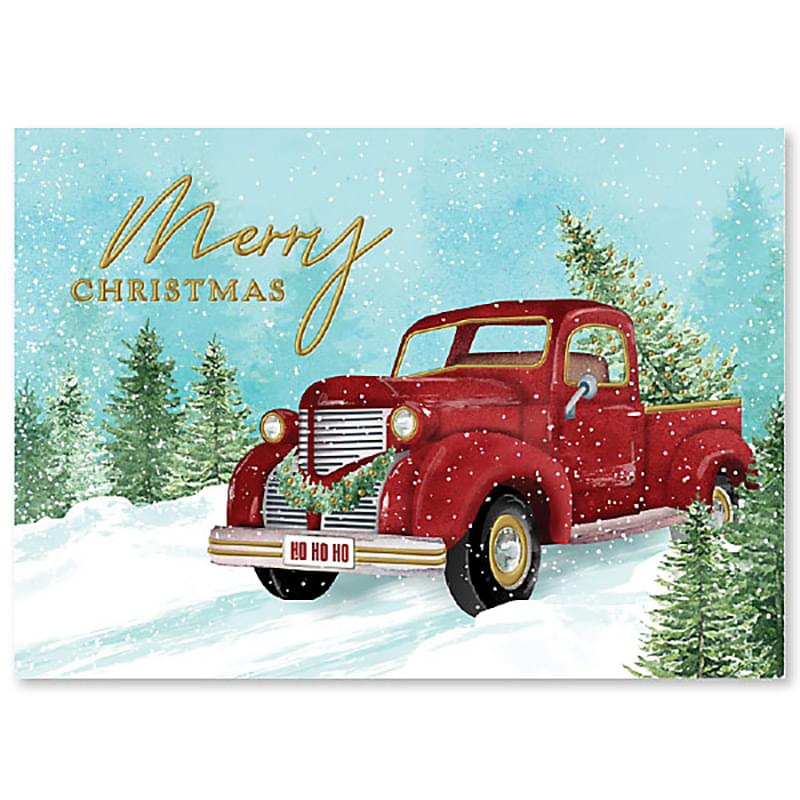 Snowy Vintage Christmas Greeting Card