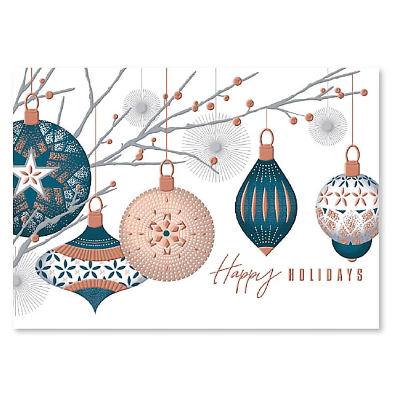 Copper Ornaments Greeting Card