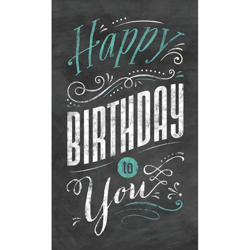 Chalkboard Happy Birthday Card