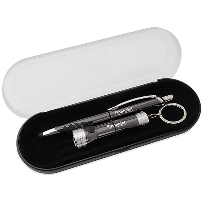 Stylus Classic Pen & Vibrant Key Ring Gift Set
