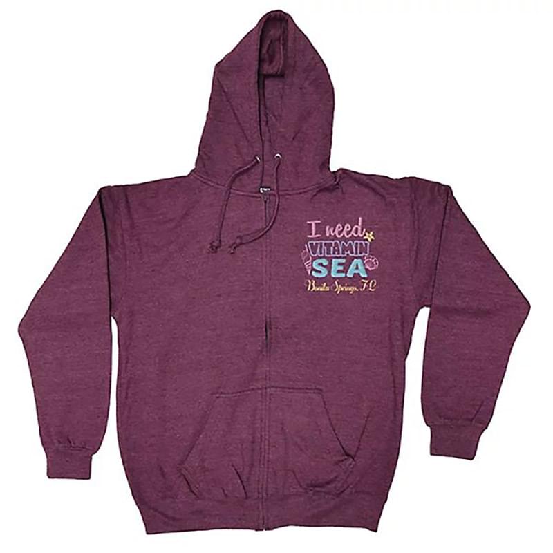 Adult Full Zip Vantage Heather Hoodie - Embroidery