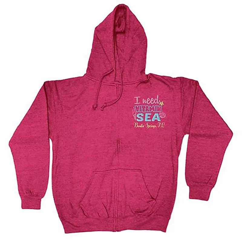 Adult Full Zip Vantage Heather Hoodie - Embroidery