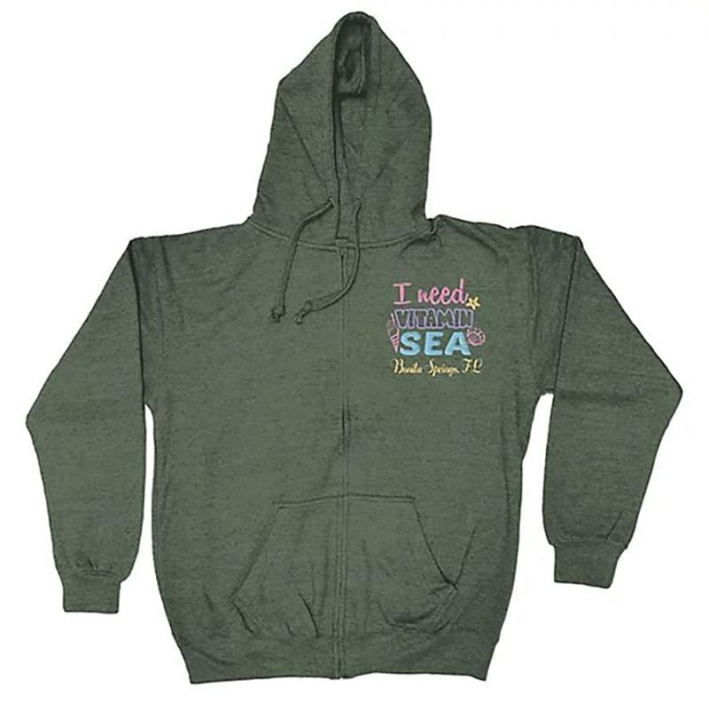 Adult Full Zip Vantage Heather Hoodie - Embroidery