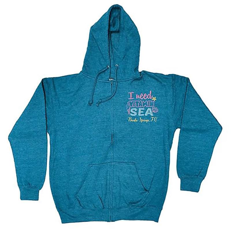 Adult Full Zip Vantage Heather Hoodie - Embroidery