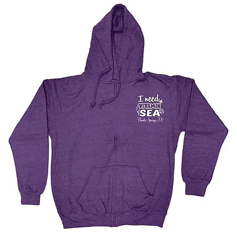 Adult Full Zip Vantage Heather Hoodie - Screen