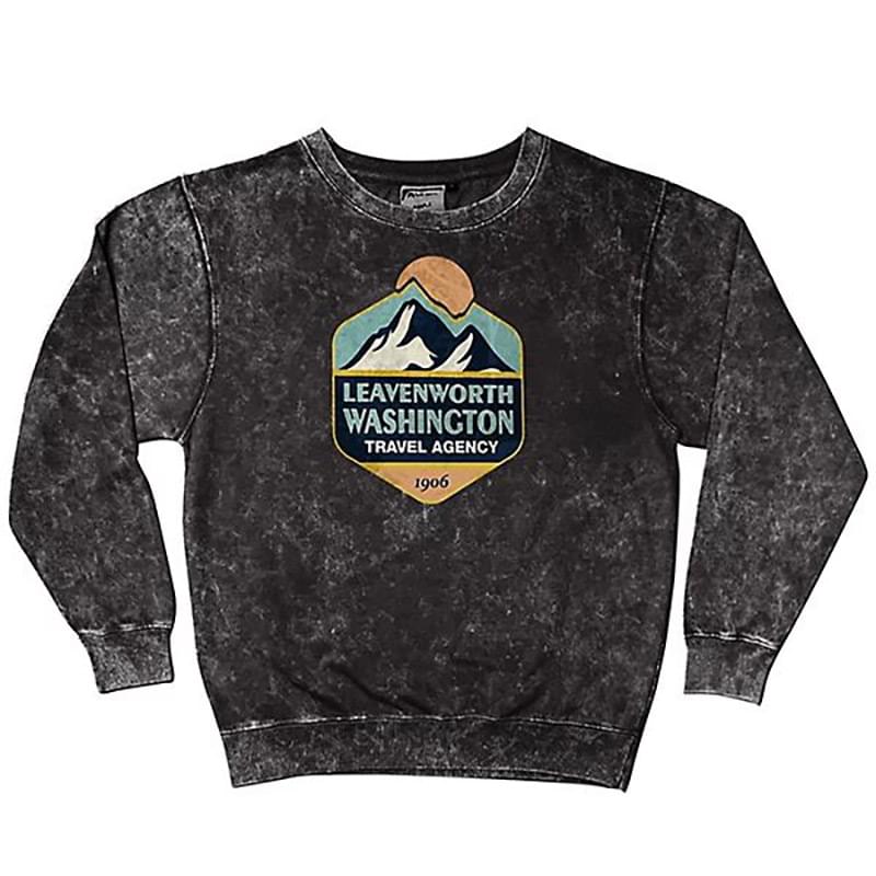Acid Washed Crew Neck Sweatshirt - Screen