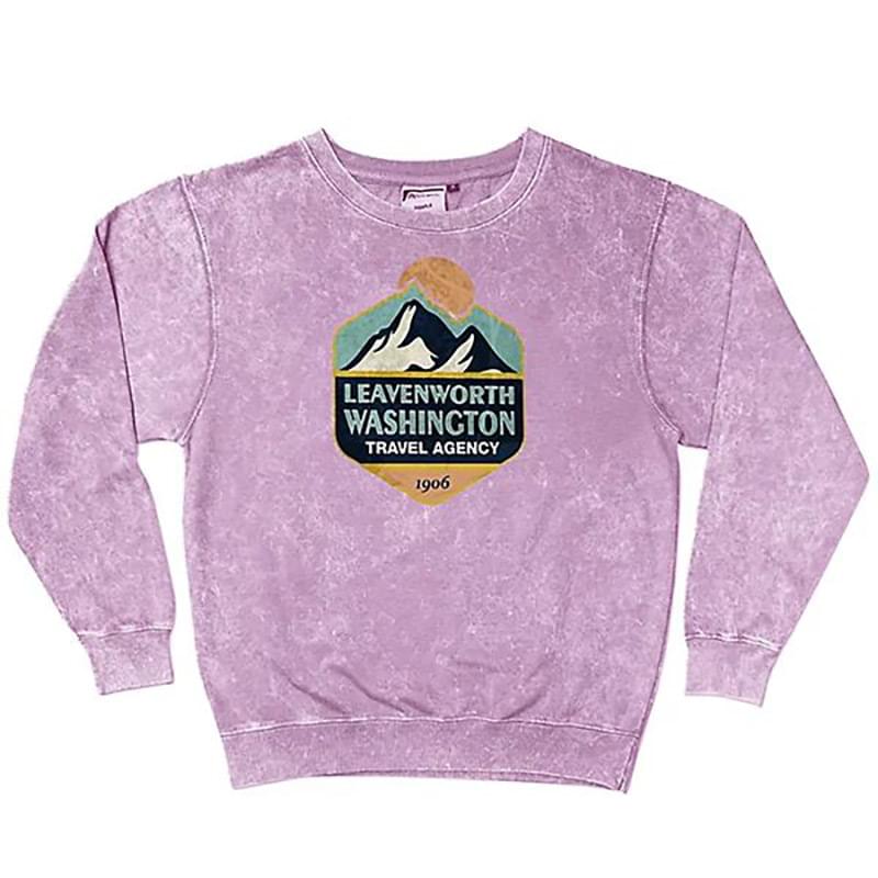 Acid Washed Crew Neck Sweatshirt - Screen