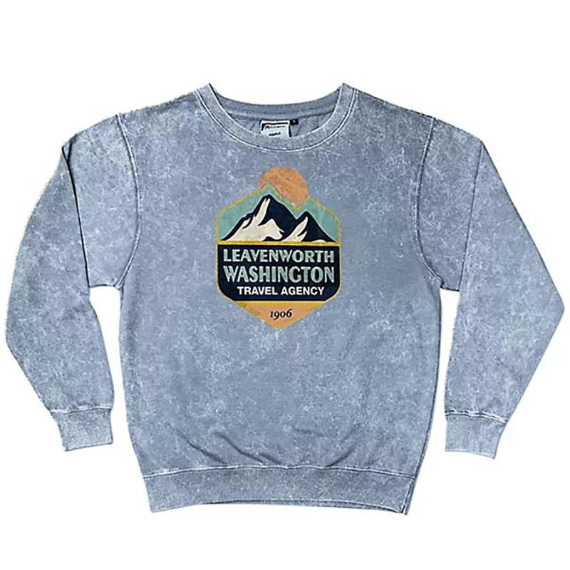 Acid Washed Crew Neck Sweatshirt - Screen
