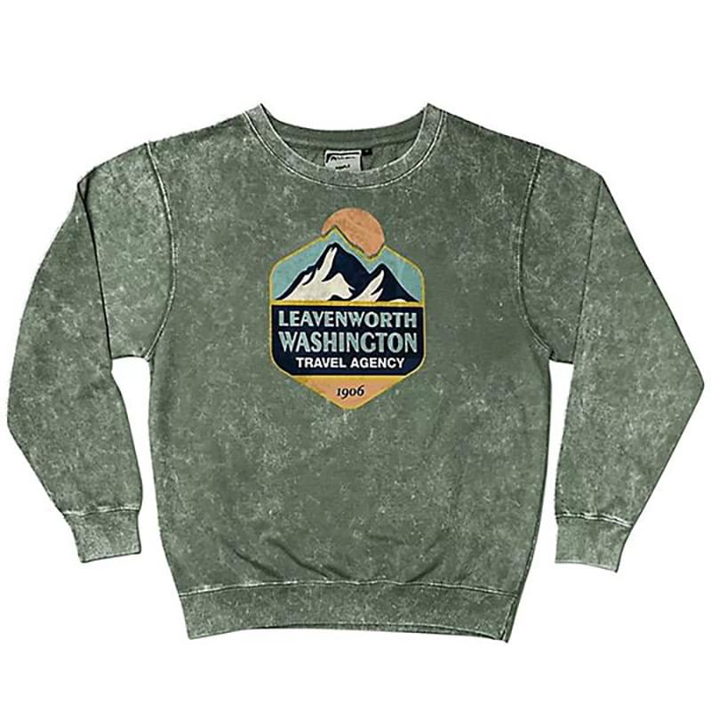 Acid Washed Crew Neck Sweatshirt - Screen
