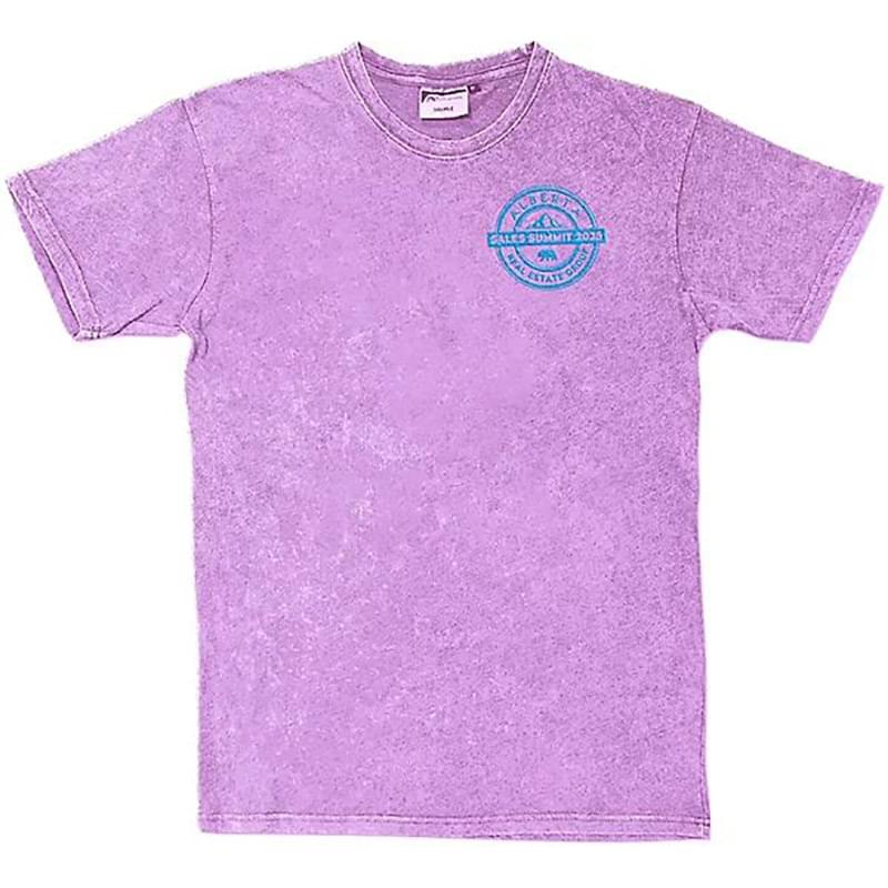 Acid Wash Short Sleeve T-Shirt - Embroidered