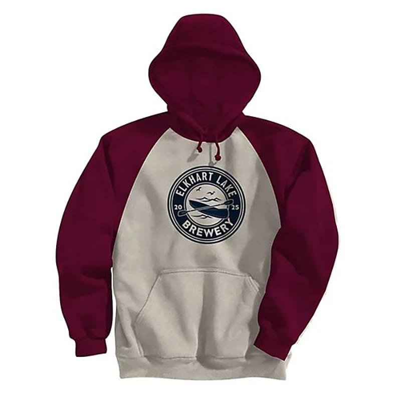 Adult Fleece Colorblock Baseball Hoodie-Screen