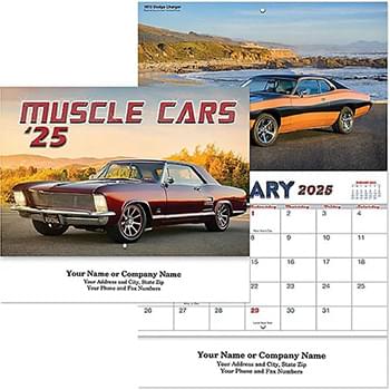 Muscle Cars Stitched Wall Calendar