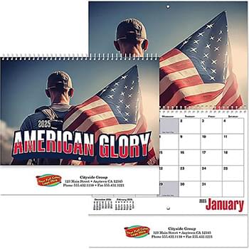 Full Color American Glory Spiral Wall Calendar