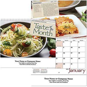 Taste of the Month Spiral Wall Calendar