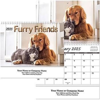 Furry Friends Spiral Wall Calendar