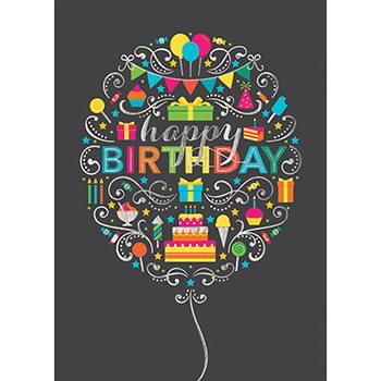 Birthday Balloon Collage Greeting Card