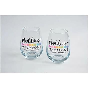Set Of 2 Stemless Wine Glass Gift Set