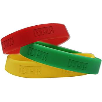 3-Piece Social Distancing Silicone Wristband (Embossed)