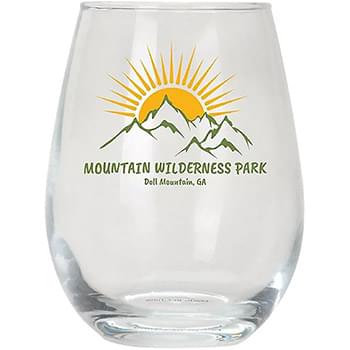 Full Color Stemless Wine Glass 11 oz
