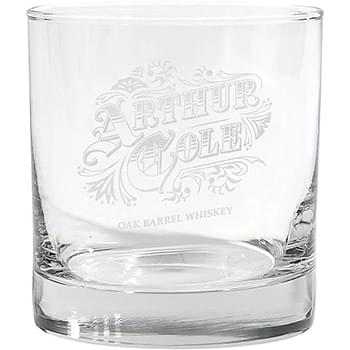 Etched Whiskey Glass 10.5 oz