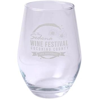 Etched Stemless Wine Glass 11.5 oz