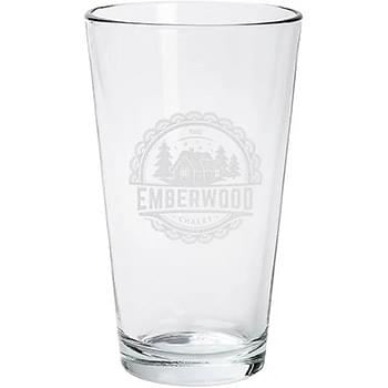 Etched Pint Glass 16 oz